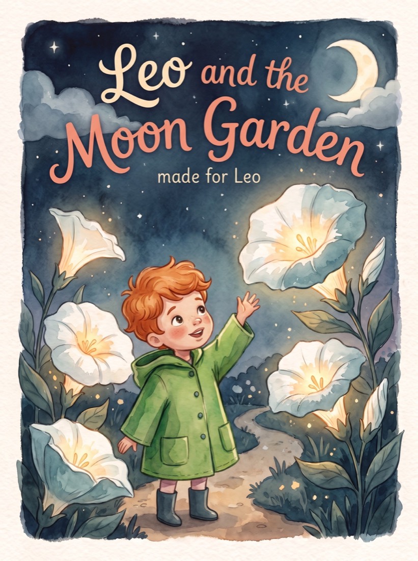 Storybook cover made for Leo