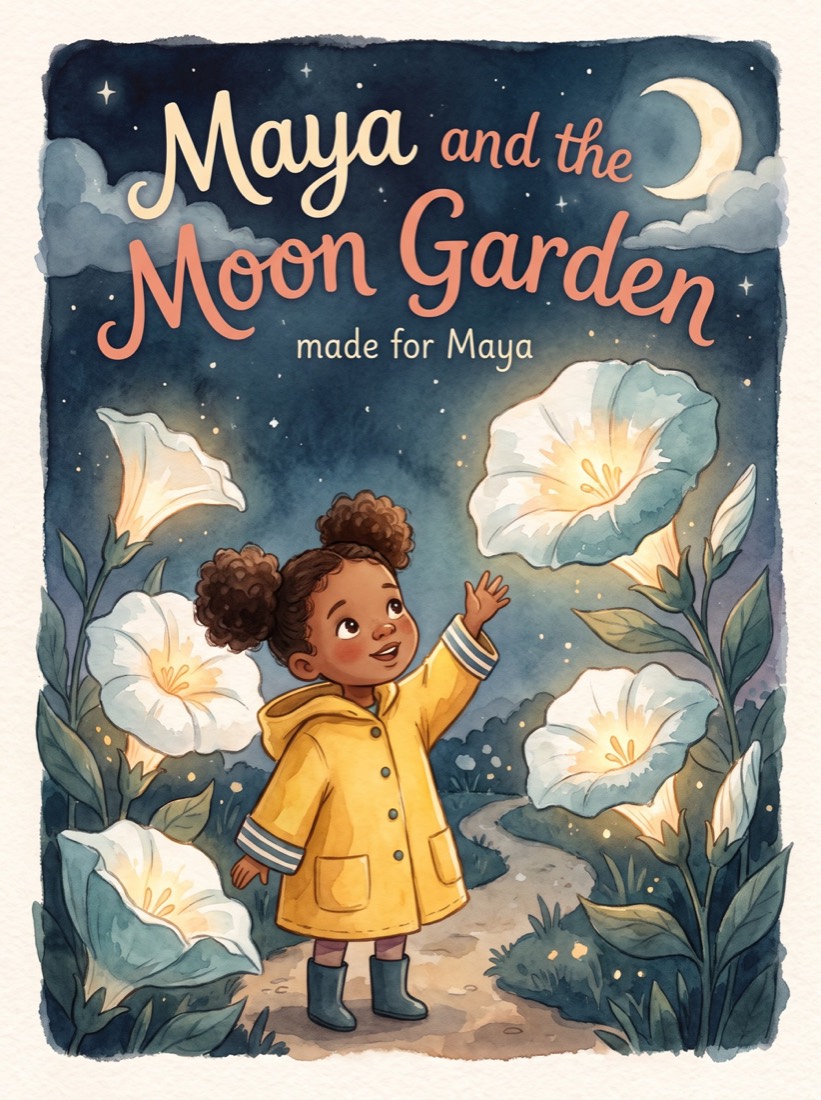 Storybook cover made for Maya